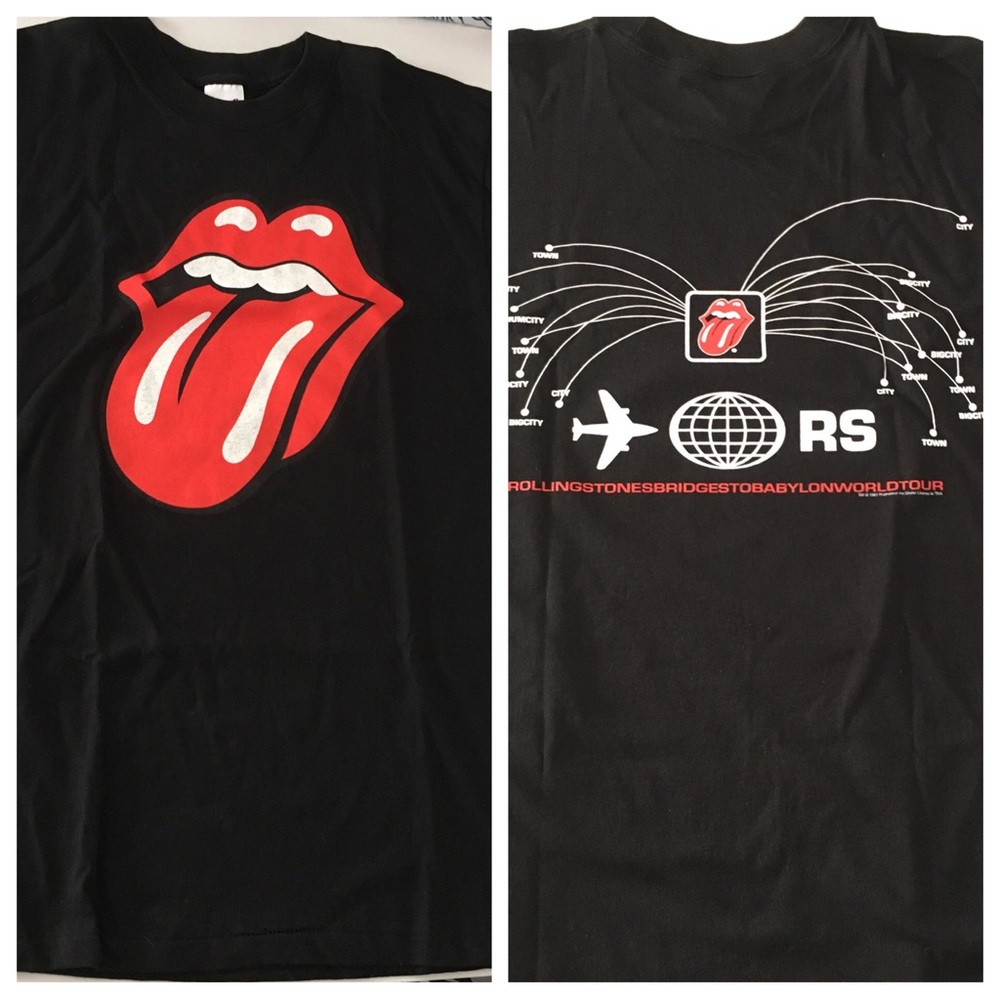 NEW! 90's Rolling Stones Bridges to Babylon Concert Tour T Shirt Size LARGE NOS